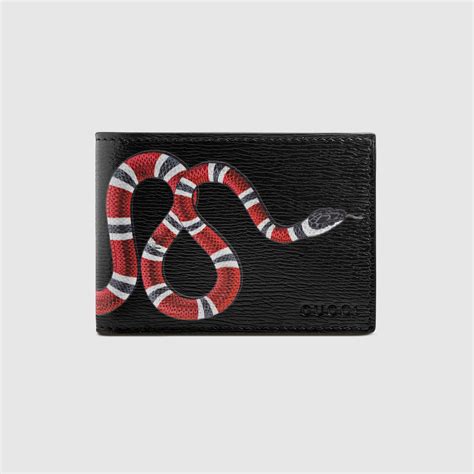 gucci black wallet red snake|gucci wallet snake original.